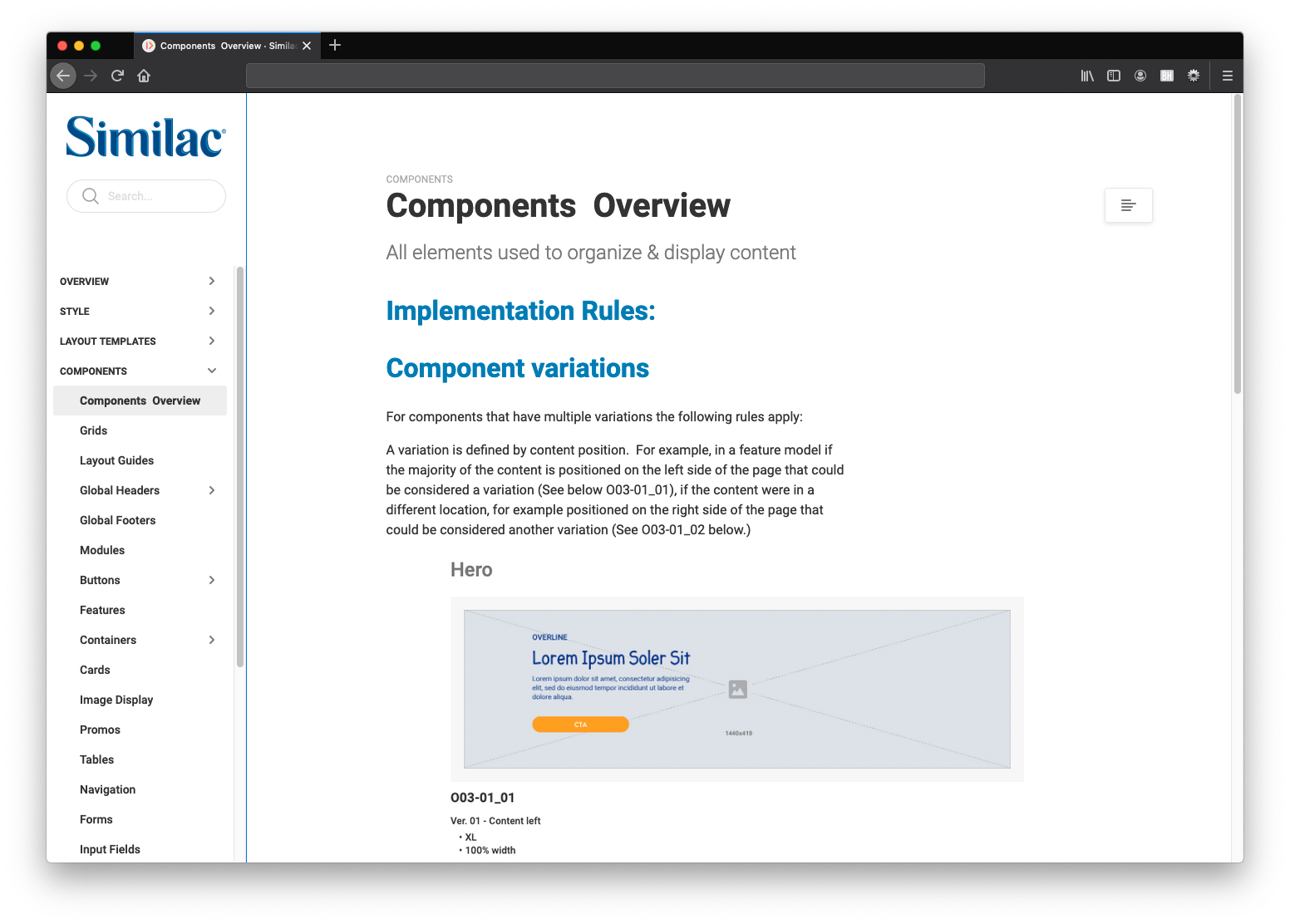Similac design system 